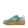 Premiata Double-layered Platform Green Sneakers With Design In Multi