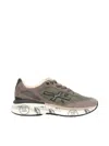 Premiata Suede Leather Sneakers Moerun In Green