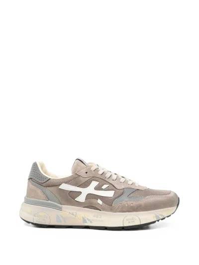 Premiata Sneakers Leather Sneakers "mick 01" In Gray