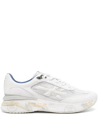 Premiata Moerun Suede And Mesh Sneakers In Multi