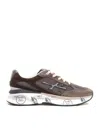 Premiata Moerun Sneakers In Brown Suede And Technical Fabric In Brown