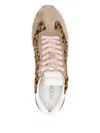 Premiata Animal Print Ponyskin Sneakers With Iconic Embossed Logo In Neutral