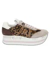 Premiata Animal Print Ponyskin Sneakers With Iconic Embossed Logo In Multi