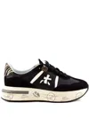 Premiata Cassie Zebra-panel Leather Sneakers In Multi