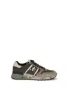 Premiata Lander Cross-detail Suede Sneakers In Multi