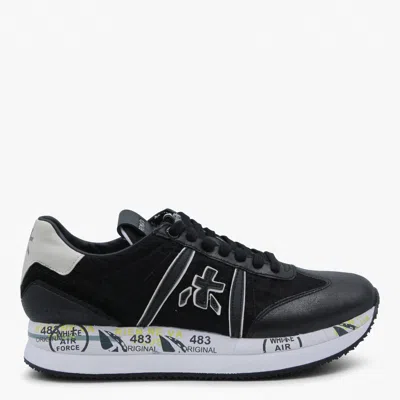 PREMIATA PREMIATA BLACK LEATHER CONNY SNEAKERS