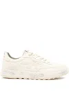 Premiata Nous 7733 Logo-stamped Leather Sneakers In Neutral