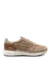 Premiata Suede Blend Sneakers Round Toe In Nude
