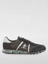Premiata Lander Sneaker Made Of Suede And Blue Technical Fabric In Schwarz