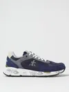Premiata Mase Mesh And Suede Sneakers In Blue