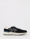 Premiata Layered White And Grey Sneakers With Sculpted Sole In Blue
