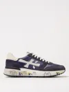 Premiata Low Top Mick Sneakers With Contrasting Sole In Blue