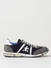 Premiata Blue And Grey Leather Eric Sneakers In Blau