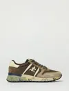 Premiata Low-top Sneakers With Suede And Smooth Texture Details In Brown