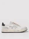 Premiata Nous Leather And Suede Sneakers In Ice