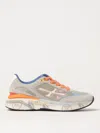 Premiata Moerun Sneakers In Taupe Suede And Fabric In Sand