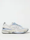 Premiata Light Blue 'moerun' Low-top Sneakers In White