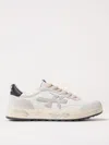 Premiata Nous Leather And Suede Sneakers In Weiss
