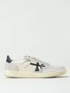 Premiata Low Top Sneakers With Contrast Heel Tab In Weiss