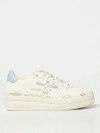 Premiata Leather Platform Sneakers In Beige