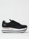 Premiata Low Top Sneakers With Contrast Platform Sole In Black
