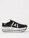 Premiata Beth Sneakers In Black Leather And Fabric In Black