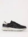 Premiata Adjustable Sneakers With Suede And Multicolored Panels In Blue