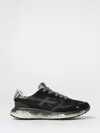 Premiata Low-top Sneakers With Zebra Print And Premium Leather Accents In Black