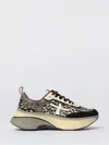 Premiata Hill Sneakers In Black And White Pony Hair With Black Suede And White Leather Inserts In Multi