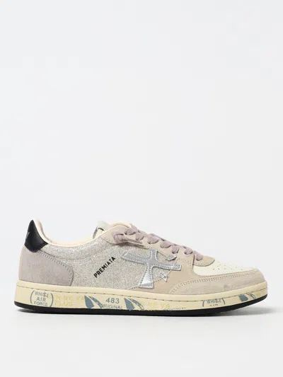Premiata Lace-up Low-cut Casual Shoes In Rosado