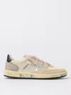 Premiata Low-top Sneakers With Lamb And Calf Leather Accents In Neutral