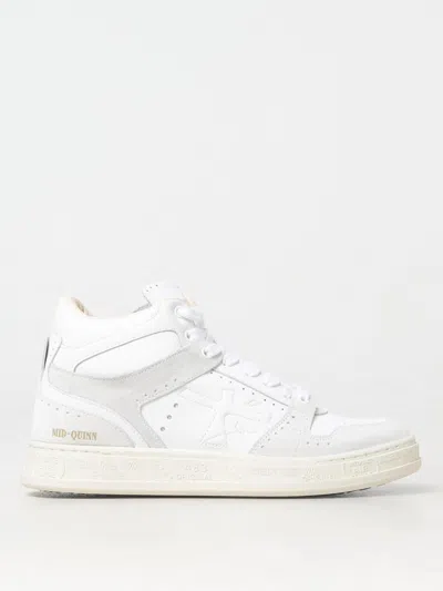 Premiata Midquind Leather High-top Sneakers In White