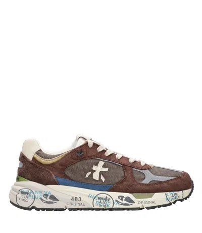 Premiata Trainers Purple In Brown