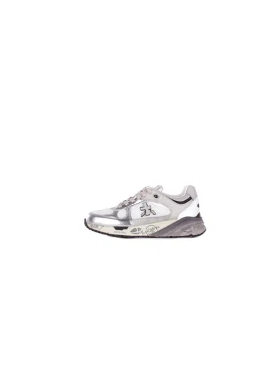 Premiata Sneakers Silver In Argento Grigio