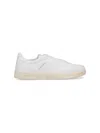 Premiata Round Toe Perforated Low Top Sneakers In White