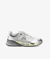 Premiata Mase Sneakers In White Leather And Fabric In White