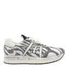 Premiata Low Top Zebra Print Sneakers In White