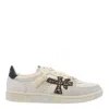 Premiata Low Top Leather Sneakers With Rubber Sole In Multi