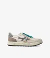 Premiata Sneakers In Fabric And Suede In White
