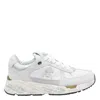 Premiata Low-top Sneakers With Textured Panels And Chunky Sole In White