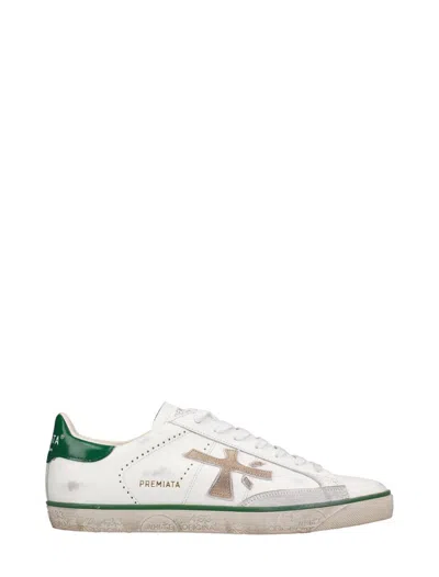 Premiata Steven Low-top Sneakers In White