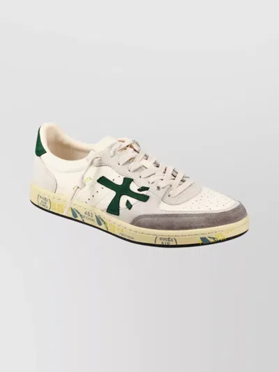 PREMIATA SNEAKERS WITH CONTRAST HEEL TAB AND RUBBER SOLE