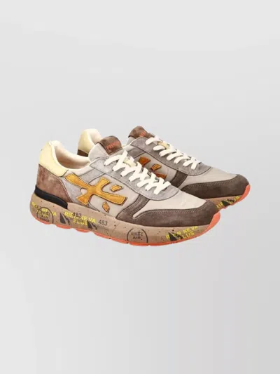 PREMIATA SNEAKERS WITH CONTRAST PANELS AND ROUND TOE
