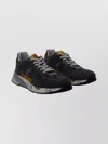 Premiata Sneakers With Mesh Inserts And Rubber Sole In Black