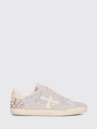 Premiata Sneakers Woman Color Silver In Multi