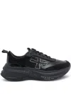 Premiata Sole Black Lace-up Sneakers With Distinctive Logo In Black