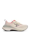 Premiata Hill Sneakers In Beige Suede And Fabric In Multi