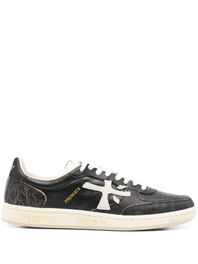 Premiata Leather Sneakers In Black