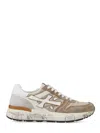 Premiata Sporty Sneakers With Smooth And Textured Materials In White