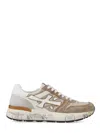 Premiata Sporty Sneakers With Smooth And Textured Materials In White